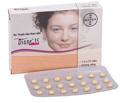 Diane 35 trị mụn trứng cá mức độ vừa đến nặng, tránh thai hằng ngày (1 vỉ x 21 viên)