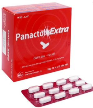Viên nén Panactol Extra Khapharco Pharm giảm đau hạ sốt