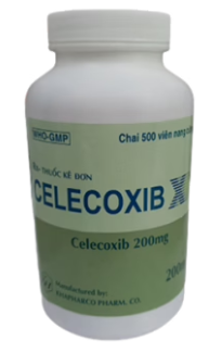 Celecoxib 200mg Khapharco –  điều trị các triệu chứng thoái hóa khớp (Chai/500 Viên Nang)