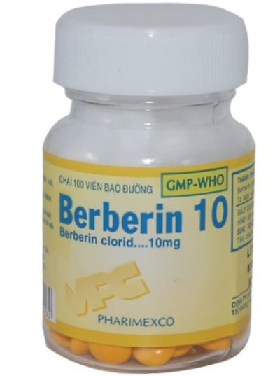 Thuốc Berberin 10mg Pharimexco điều trị lỵ, viêm ruột, tiêu chảy (100 viên)