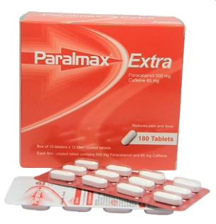 Viên nén Paralmax Extra 500mg/65mg Boston giảm đau nhẹ đến trung bình và hạ sốt (15 vỉ x 12 viên)