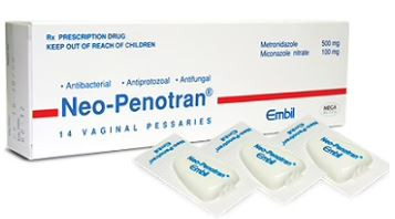 Viên đặt âm đạo Neo-Penotran trị bệnh nấm Candida âm đạo, viêm âm đạo (2 vỉ x 7 viên)