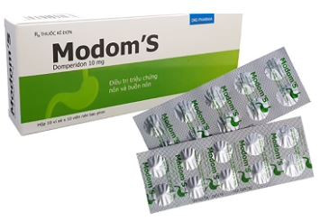 Viên nén Modom’s 10mg DHG Pharma điều trị triệu chứng nôn và buồn nôn (10 vỉ x 10 viên)
