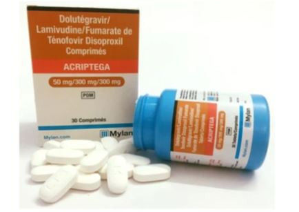 Thuốc Acriptega 50mg/300mg/300mg Mylan điều trị nhiễm virus gây suy giảm miễn dịch ở người HIV-1 (30 viên)