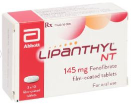 Lipanthyl NT 145mg Abbott trị tăng Cholesterol máu, giảm tiến triển bệnh võng mạc đái tháo đường (3 vỉ x 10 viên)