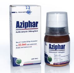 Aziphar Azithromycin 200mg/5ml Mekophar (Lọ/22.5ml)