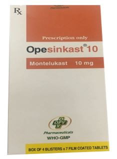 Opesinkast 10 trị hen suyễn (4 vỉ x 7 viên)