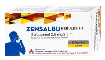 Thuốc Zensalbu 2.5mg CPC1HN kiểm soát co thắt phế quản mạn, điều trị hen nặng cấp tính (2 vỉ x 5 ống)