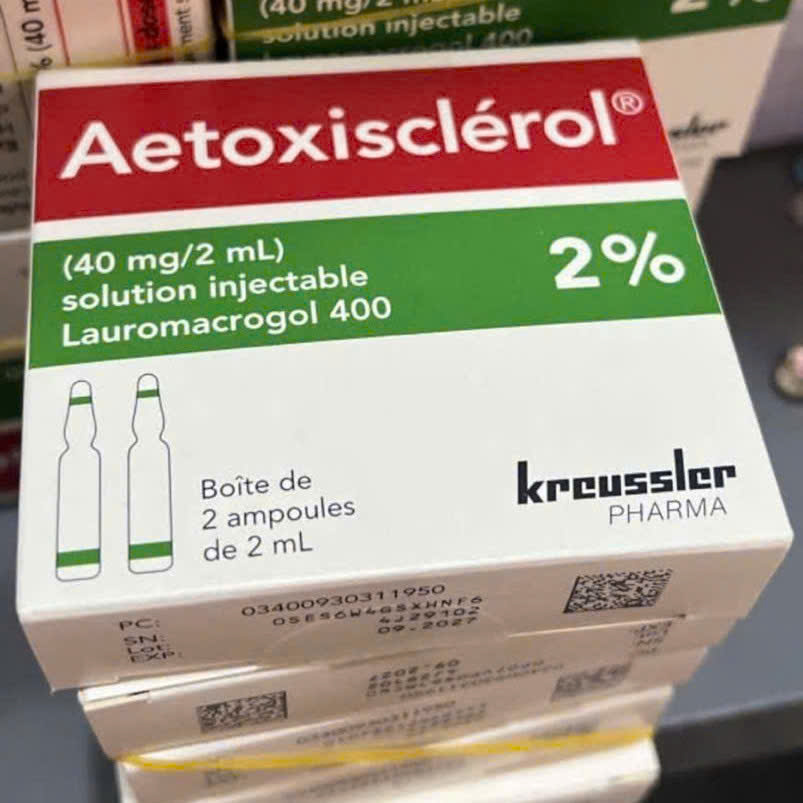 Thuốc Aetoxisclerol 2% (Lauromacrogol 400) điều trị giãn tĩnh mạch