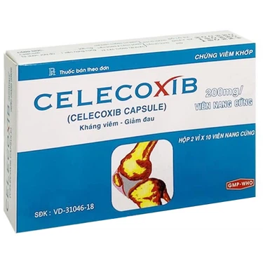 Thuốc Celecoxib 200mg Donaipharm giảm viêm xương khớp mãn tính (2 vỉ x 10 viên)