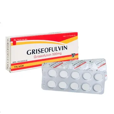 GRISEOFULVIN – điều trị nấm da, tóc, móng (Hôp 2 vỉ x 10 viên)