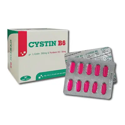 CYSTIN B6 (VỈ) – trị bệnh lý liên quan đến tóc, móng (Hộp 10 vỉ x 10 viên)