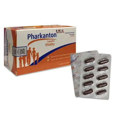 Tăng cường sức khỏe Pharkanton Vitality USA Vinaphar (Hộp 6 vỉ x 10 viên)