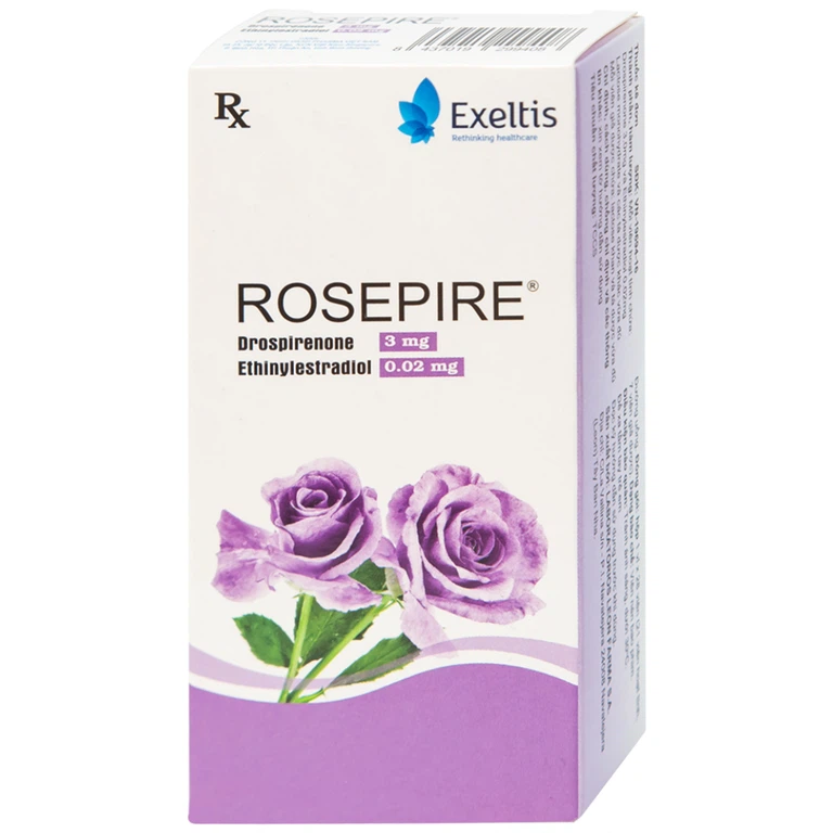 Thuốc Tránh Thai Rosepire 3mg/0.02mg – Exeltis – Hiệu Quả Cao, An Toàn