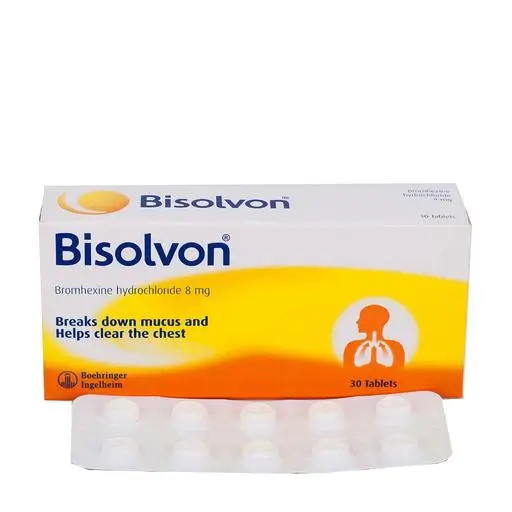 Bisolvon Bromhexine 8mg – Giảm Ho và Làm Loãng Đờm Hiệu Quả  (Hộp 3 vỉ x 10 viên)
