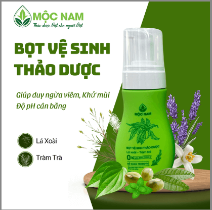 Bọt vệ sinh thảo dược Lá Xoài – Tràm Trà