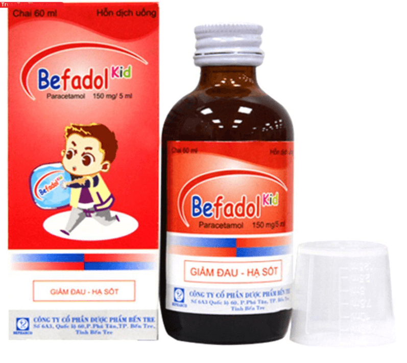 Befadol Kid 150mg/5ml Giảm đau – Hạ sốt