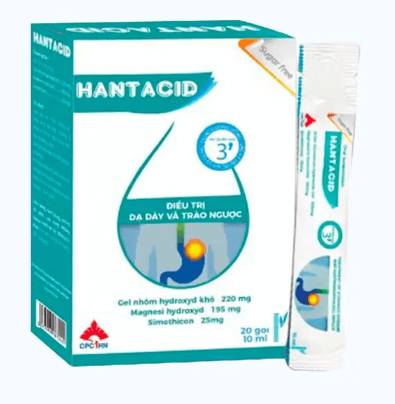 Hỗn dịch uống Hantacid 10ml CPC1HN điều trị rối loạn tiêu hóa, trào ngược dạ dày – thực quản ( Hộp 20 gói x10ml)