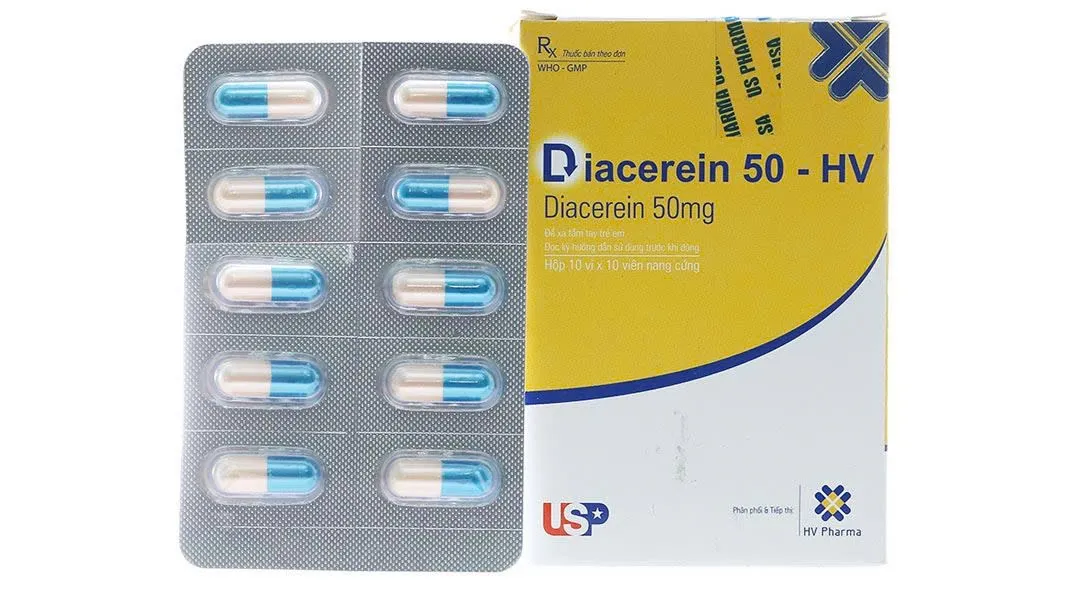 Diacerein 50mg HV Usp (H/100v) – Giảm đau thoái hóa khớp lâu dài, bảo vệ sụn