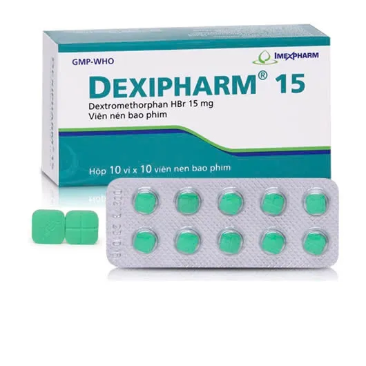 Dexipharm 15mg vỉ nhỏ imex (H/100v/nén) – Giảm nhanh ho khan do cảm lạnh