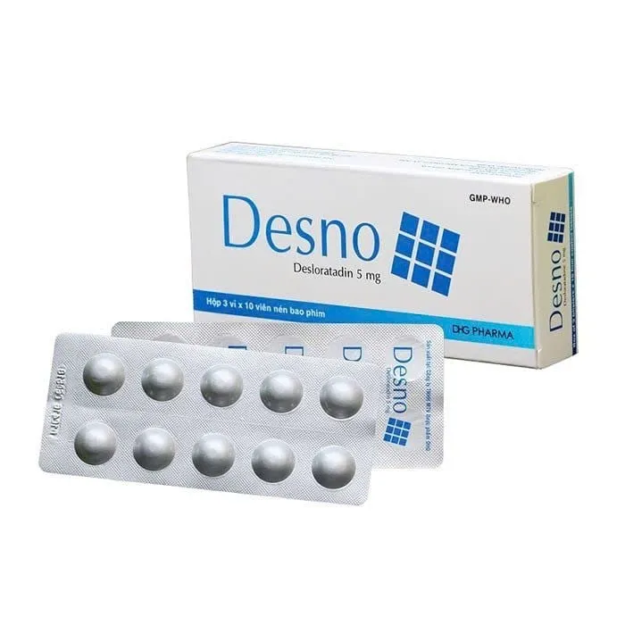 Desno 5mg DHG (H/30v) – Dị ứng dịu nhẹ, không buồn ngủ, hiệu quả mỗi ngày