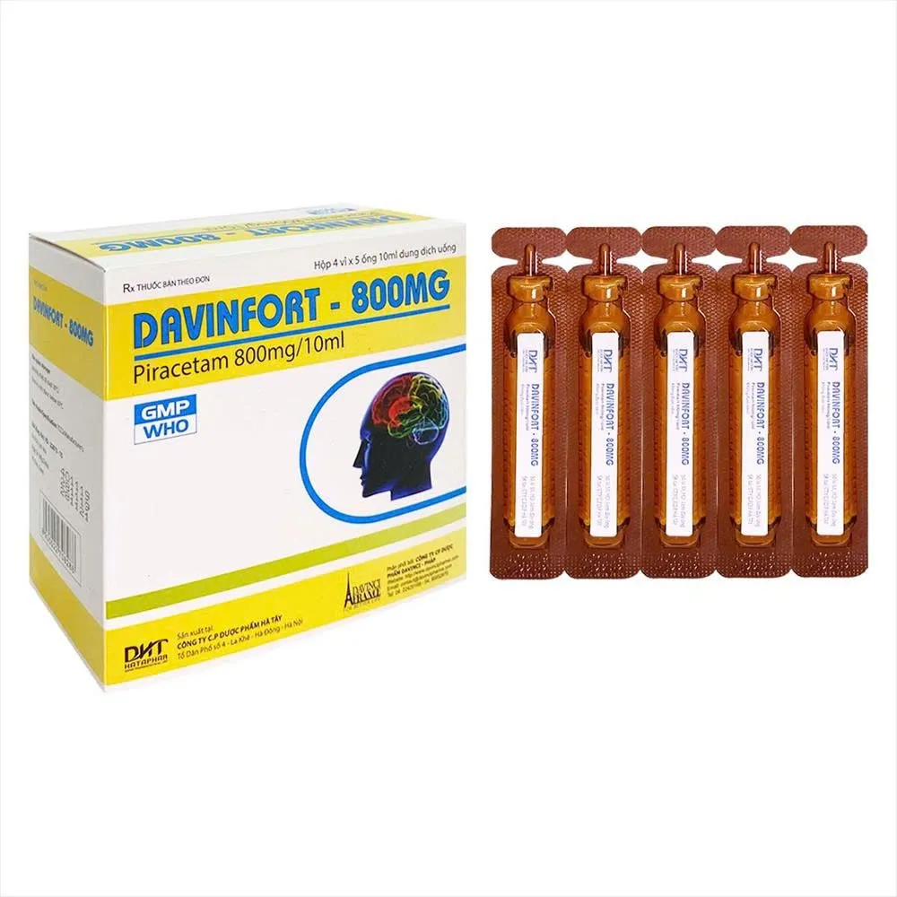 Davinfort 800mg Hà Tây (H/20o/10ml) – Giảm chóng mặt, cải thiện trí nhớ hiệu quả