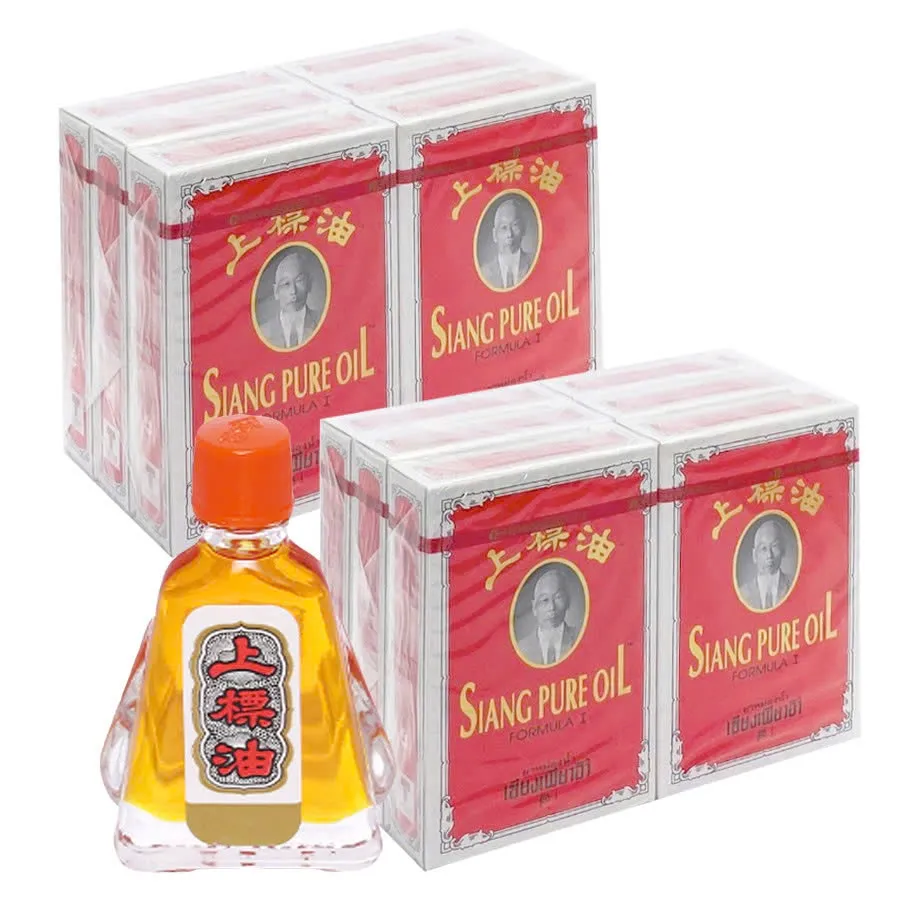 Dầu Thái đỏ lớn Siang Pure Oil (L/12c/7ml) – Giảm đau đầu, nghẹt mũi, chóng mặt nhanh chóng