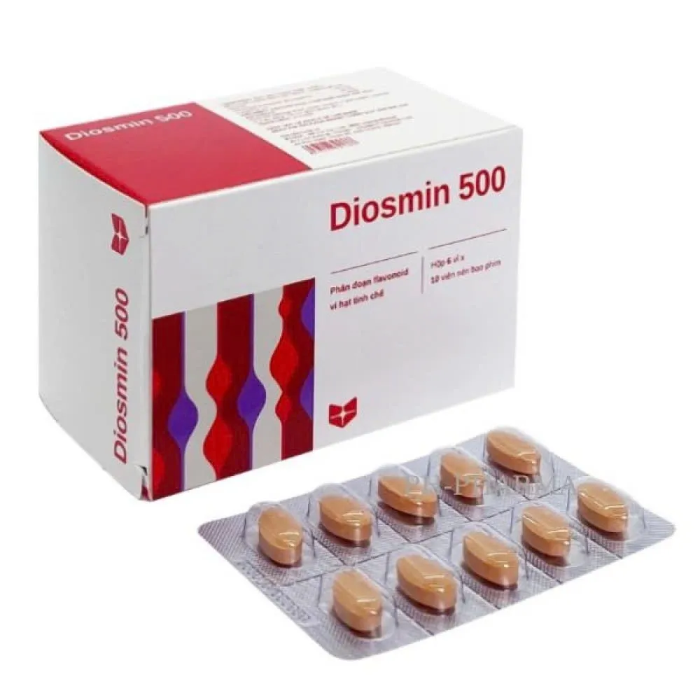 Diosmin 500mg Stella (H/60v) – Tăng sức bền tĩnh mạch, giảm trĩ & phù chân