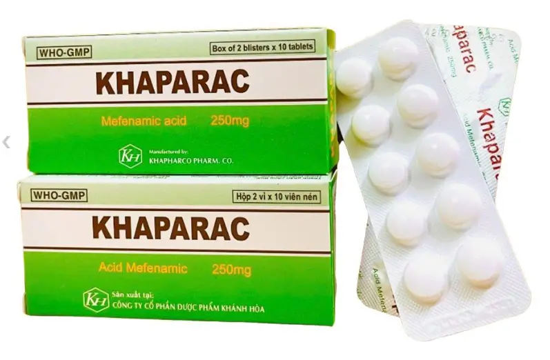 Khaparac 250mg Giảm đau đầu, đau răng, đau bụng kinh