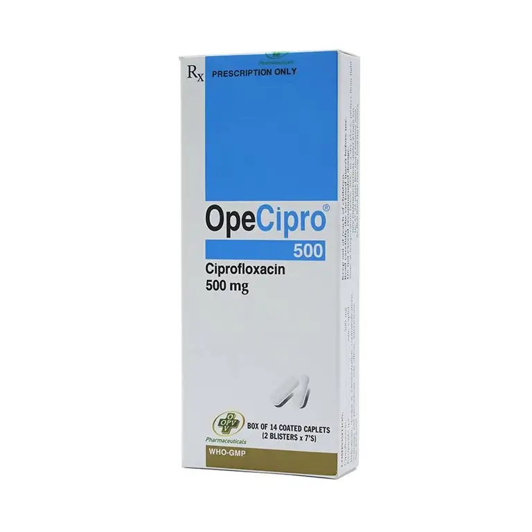 Thuốc OpeCipro 500 OPV điều trị nhiều loại nhiễm khuẩn (2 vỉ x 7 viên)