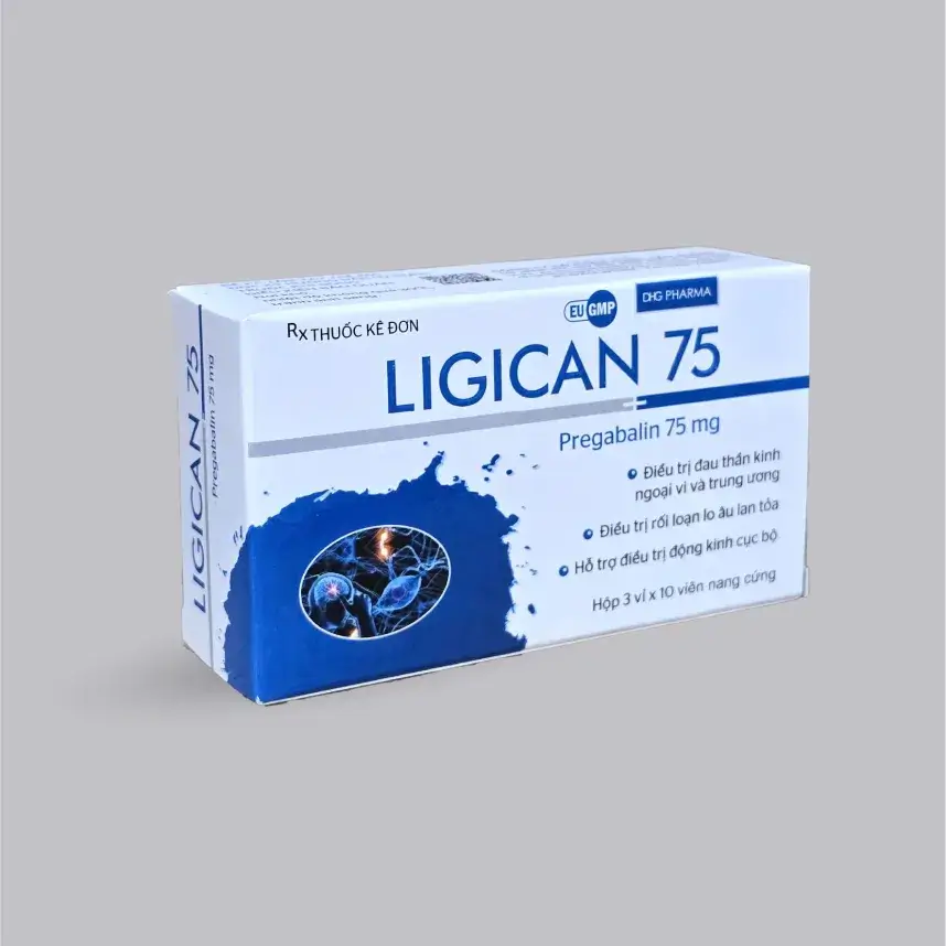 LIGICAN 75 điều trị đau thần kinh động kinh