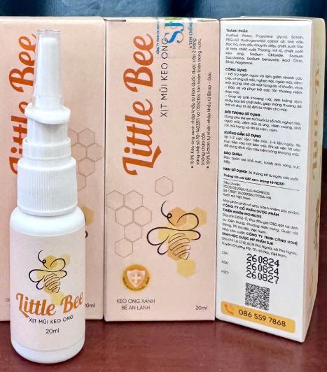 Xịt mũi keo ong Little Bee hỗ trợ giảm nghẹt mũi sổ mũi viêm mũi dị ứng