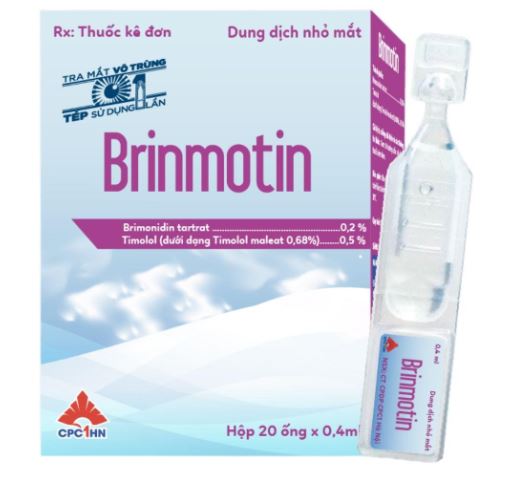 Dung dịch nhỏ mắt Brinmotin giúp giảm áp lực nội nhãn trong glaucoma