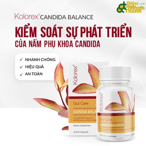 Candida Kolorex Gut Care Candida Balance – Viên uống trị nấm