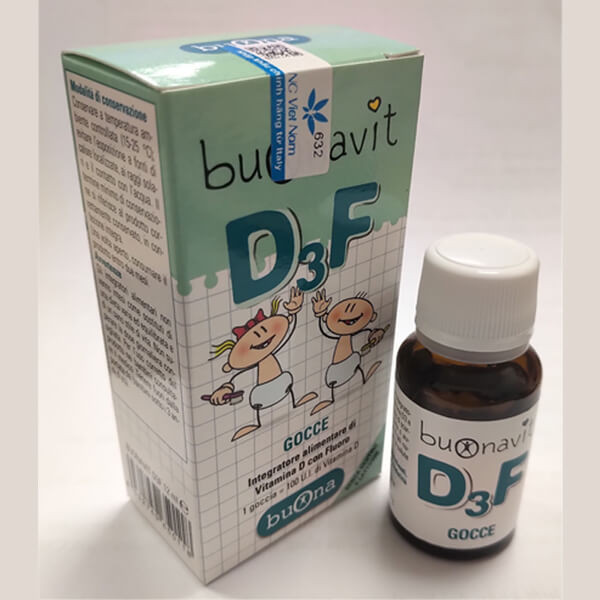 Vitamin D3 và Flor dạng nhỏ giọt Buonavit D3F