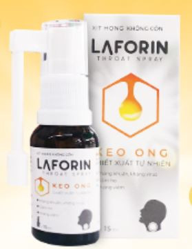 Xịt họng keo ong Laforin giúp giảm nhanh đau họng, ngứa rát họng 15ml