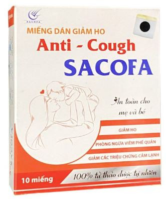 Miếng dán Anti Cough Sacofa, Hấp thụ qua da giúp giảm ho, đờm, khó thở