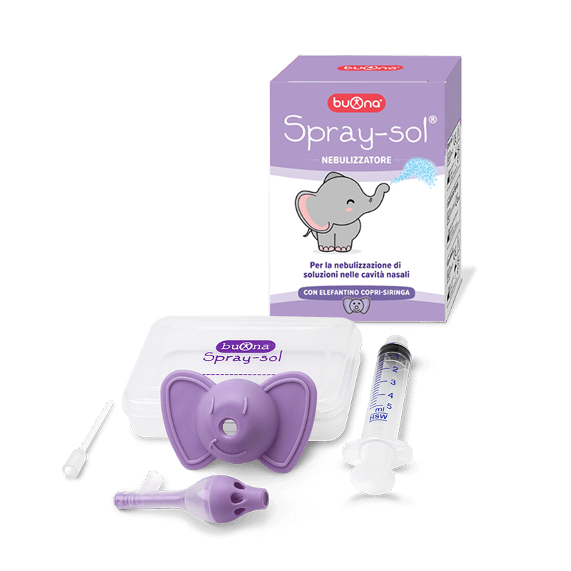 Buona Spray-sol, dụng cụ xịt xông mũi, rửa mũi cho trẻ sơ sinh