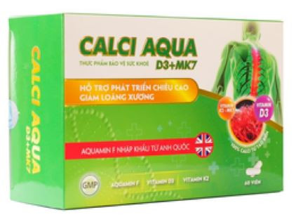 Thực phẩm bảo vệ sức khỏe CALCI AQUA D3+MK7 H/60V