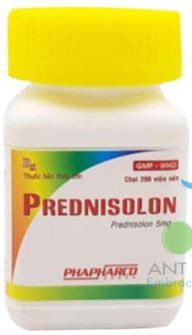 Prednisolon 5mg quả táo Phapharco (C/200V)