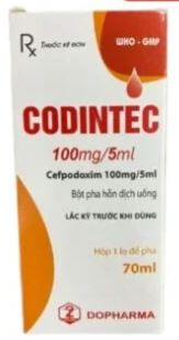 Thuốc Codintec 100mg/5ml 70ml điều trị nhiễm khuẩn
