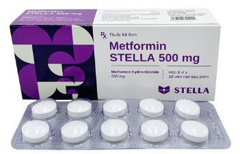Thuốc Metformin Stella 500mg - điều trị đái tháo đường (3 vỉ x 10 viên)