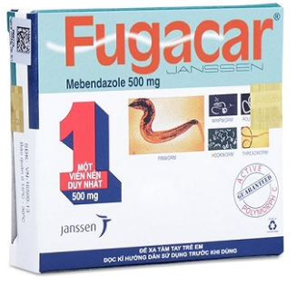 Thuốc Fugacar Janssen không vị điều trị nhiễm một hoặc nhiều loại giun đường ruột (1 viên)