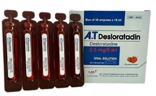Dung dịch uống A.T Desloratadin An Thiên giảm viêm mũi dị ứng, nổi mày đay mạn tính