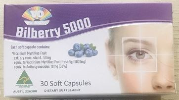 Viên uống bổ mắt Vita Organic Biberry 5000 - hộp 30 viên