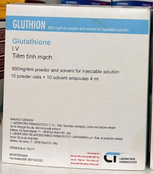 Thuốc Gluthion 600mg/4ml Farmaceutico điều trị bổ trợ các tác hại do điều trị hóa trị liệu