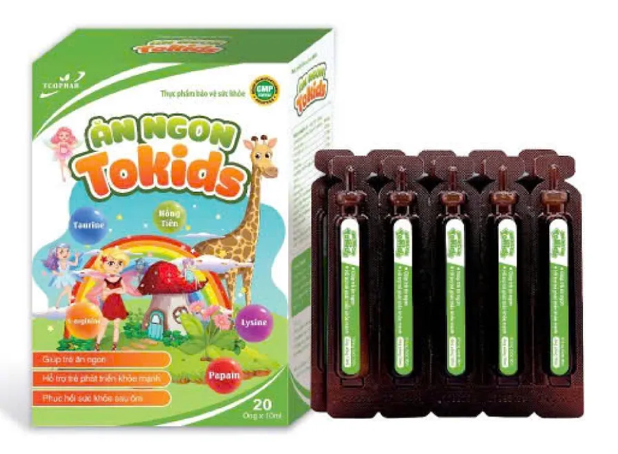 Ăn Ngon TOKIDS 20 Ống - Hỗ Trợ Trẻ Ăn Ngon, Tăng Cân, Tăng Chiều Cao Tự Nhiên