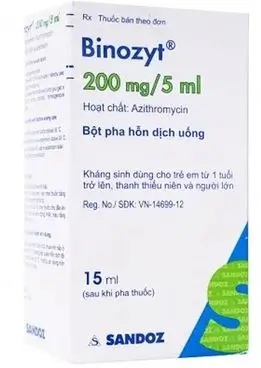Bột pha uống Binozyt 200mg/5ml Sandoz điều trị các nhiễm khuẩn viêm xoang cấp