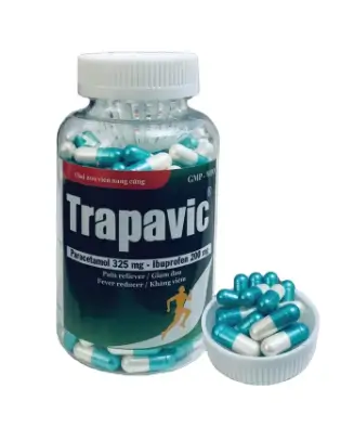 Thuốc giảm đau, hạ sốt, kháng viêm. Trapavic chai 200 viên