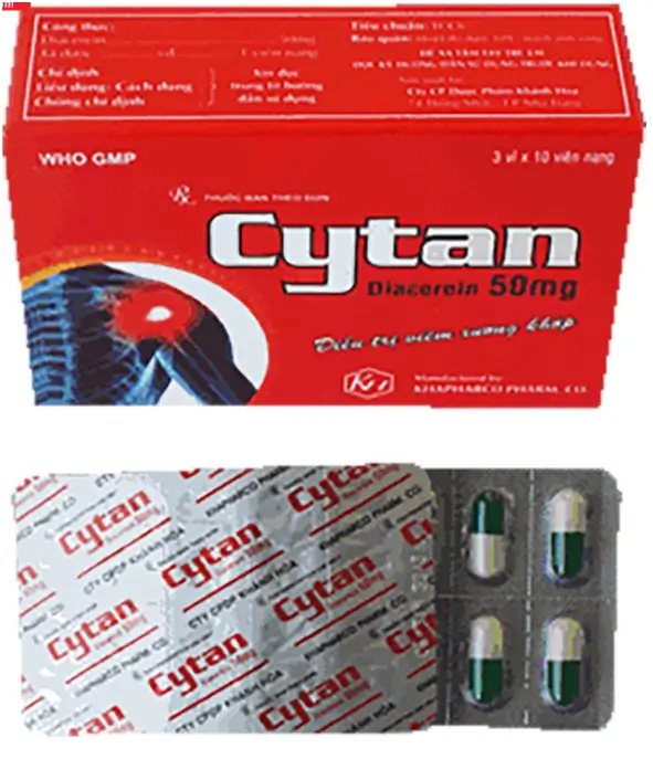 Cytan 50mg điều trị xương khớp như viêm khớp, thấp khớp, thoái hóa,... 